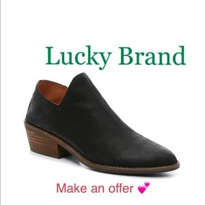 Lucky Brand Fausst Bootie - Size 8. Black Leather